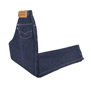 Vintage Levi’s Deadstock 1980’s Blue and White Pin stripe High Waisted Jeans